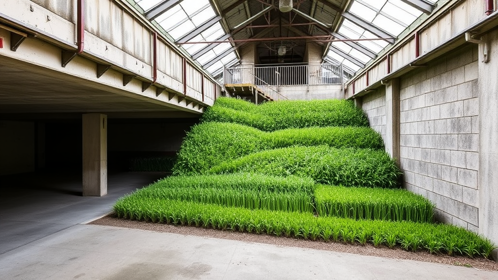 Vertikale Pilzfarm in Paris, mit wachsenden Pilzen in einer ehemaligen Tiefgarage, und emissionseffizienten Lieferungen an lokale Geschäfte.